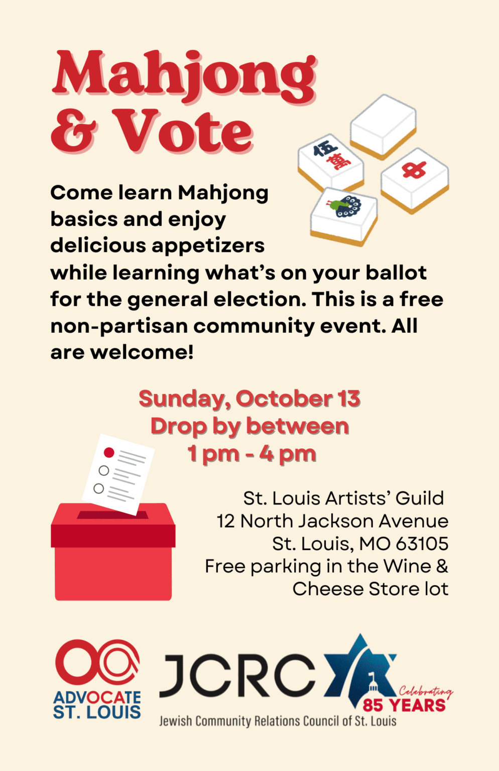 Mahjong & Vote Event October 2024